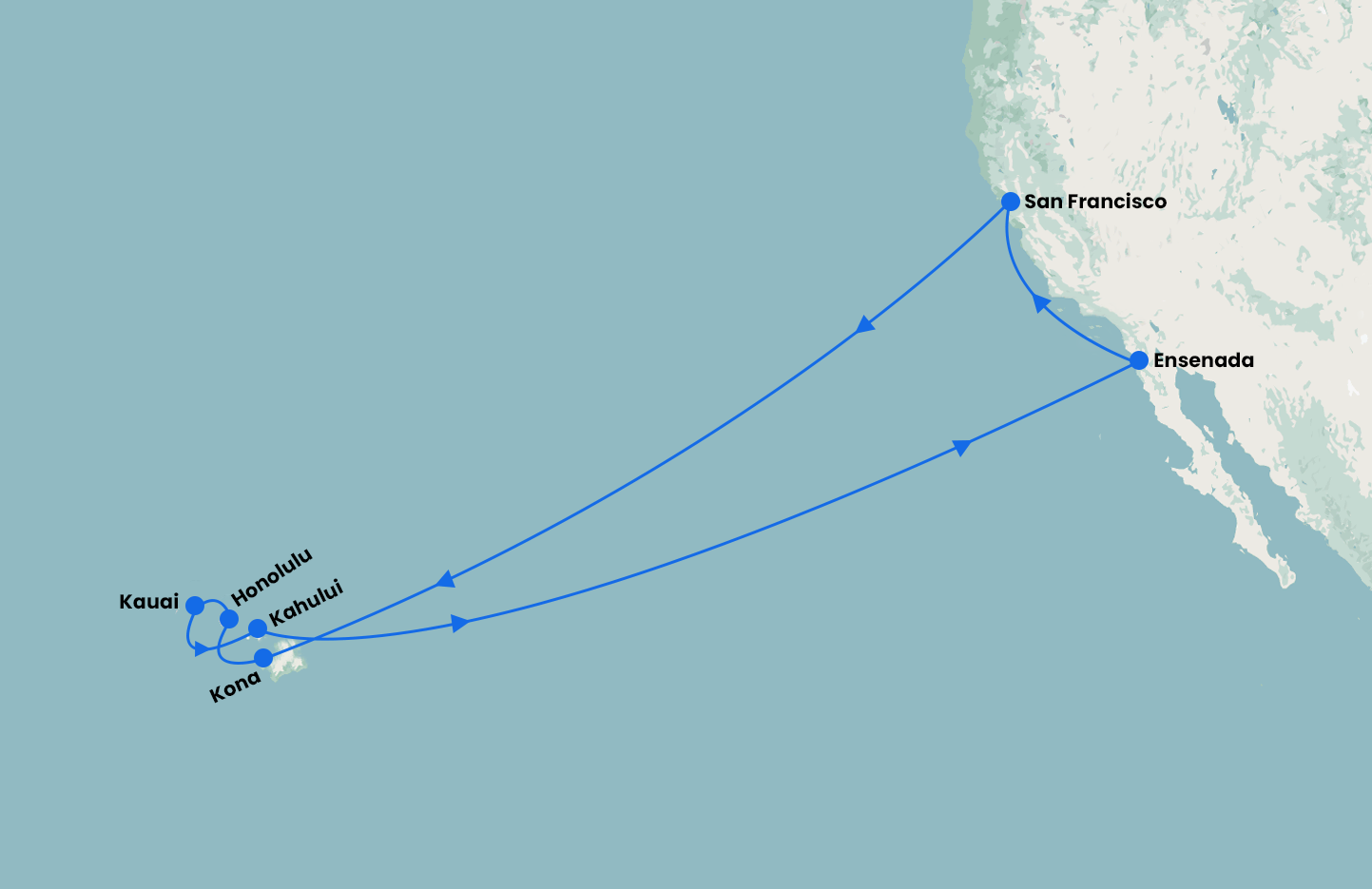 Las Vegas, San Francisco Hawaiin Explorer With Ruby Princess